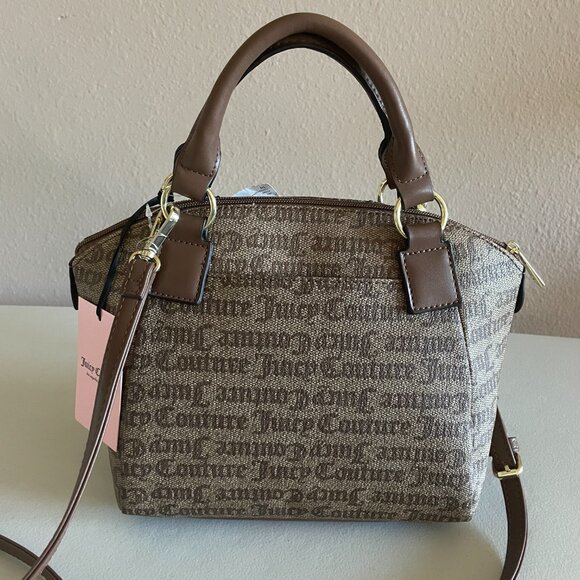 Juicy Couture Chestnut Gothic Satchel Purse With Detachable Crossbody Strap - Picture 5 of 11